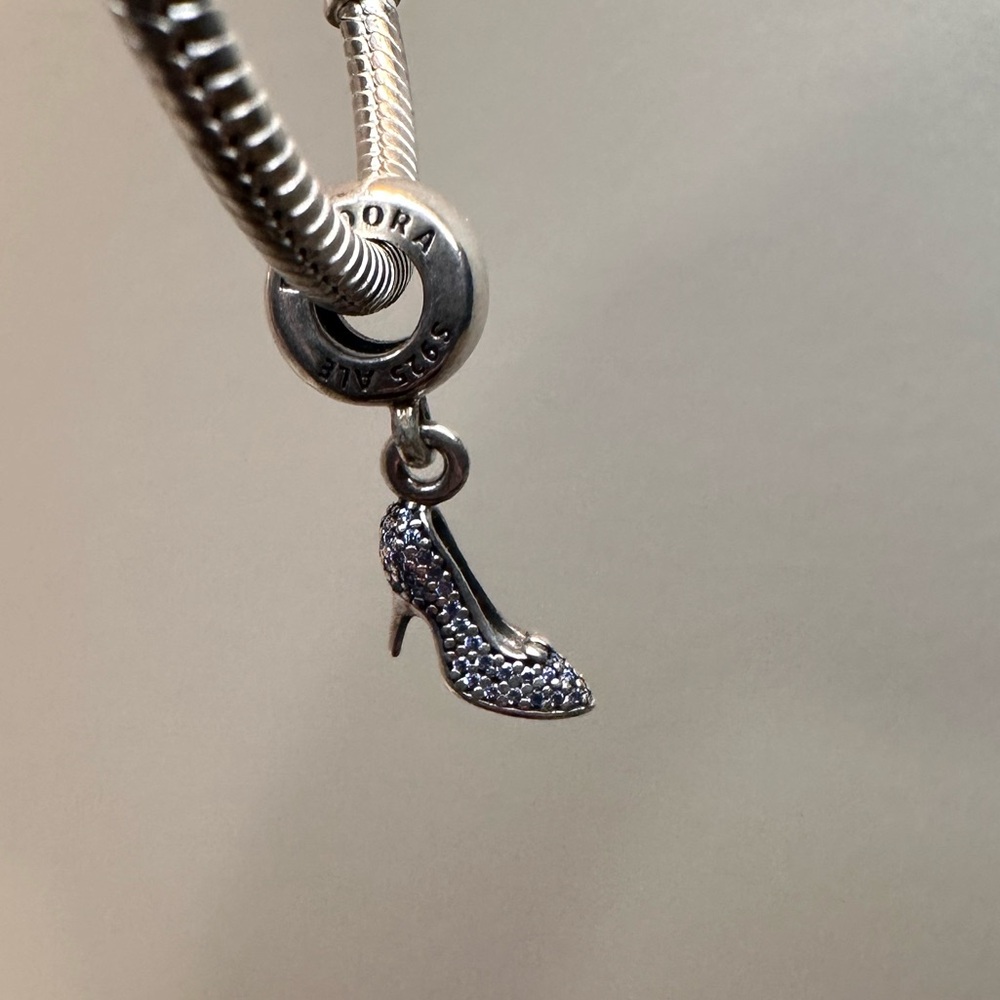 PANDORA Disney Cinderella Sparkling Slipper Dangle Charm